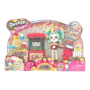 NIB Shopkins Red and Blue Dolls & Accessories Set